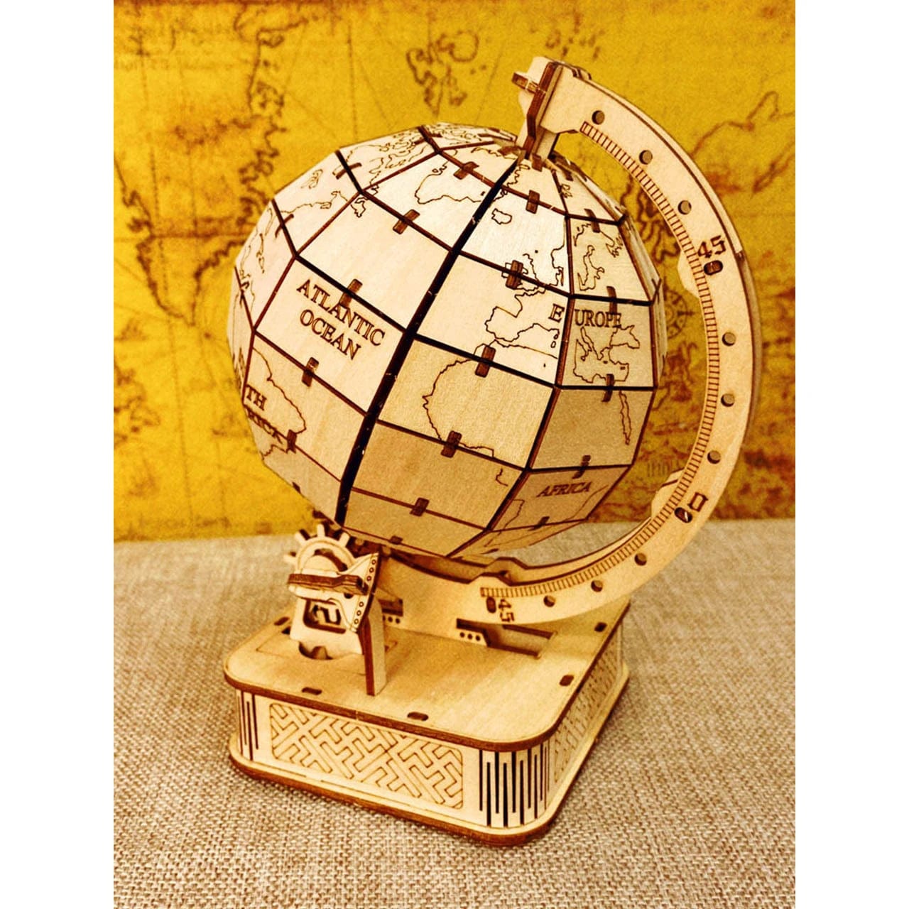 Globe Terrestre en Bois - Puzzle