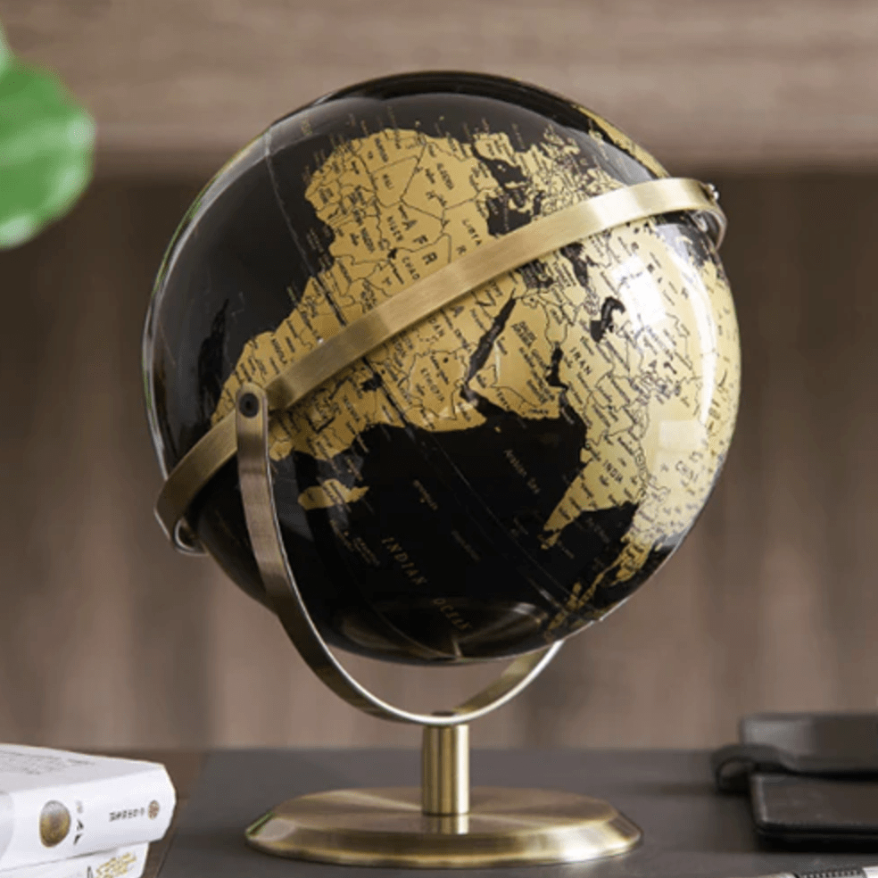 Globe Terrestre - Noir & Kaki Signature