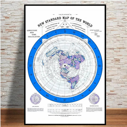 Mappemonde Murale - Gleason Édition Bleue