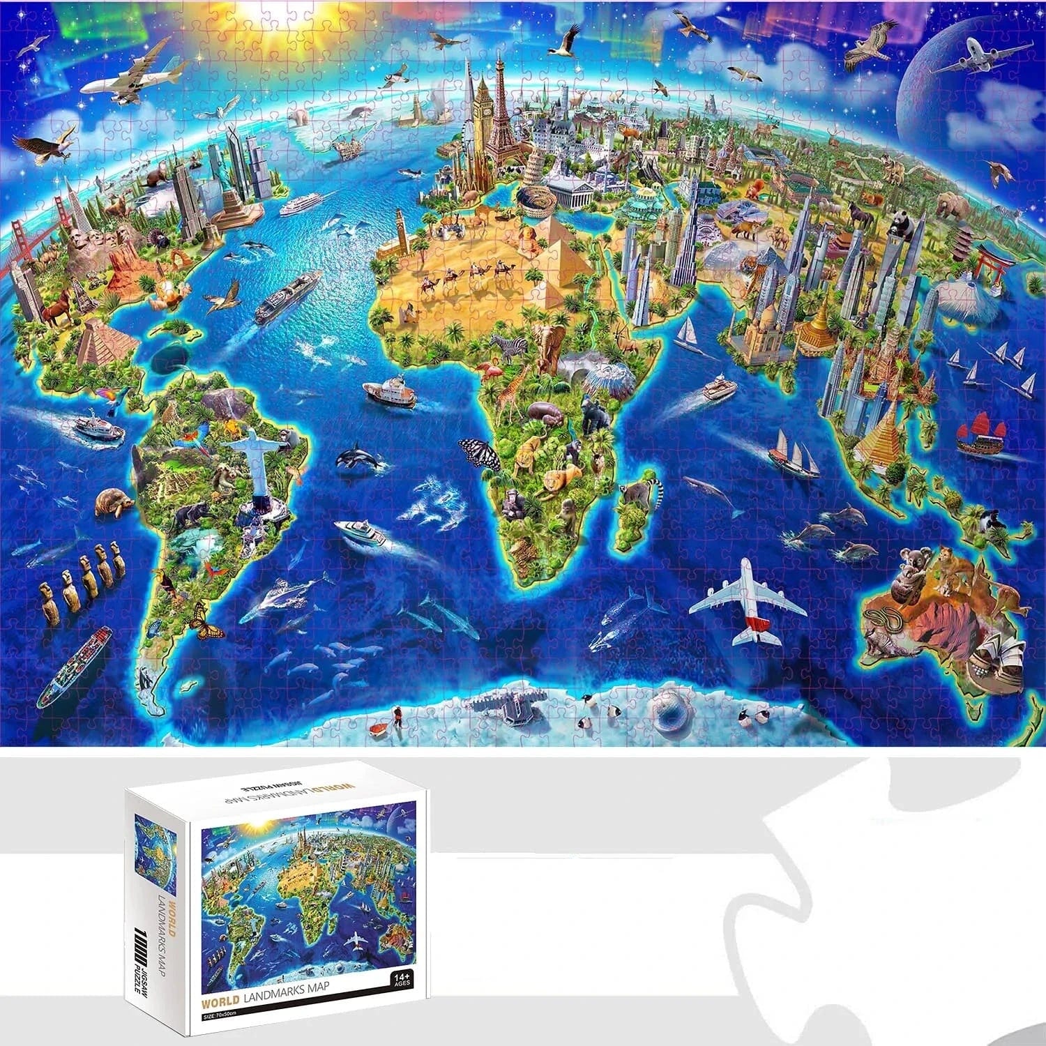 Puzzle Mappemonde - 1000 pièces