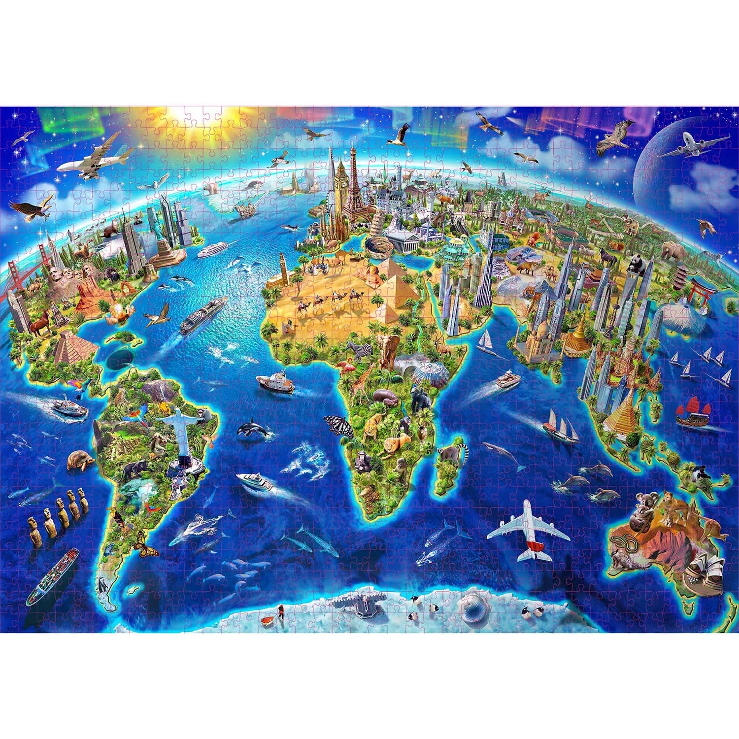 Puzzle Mappemonde - 1000 pièces