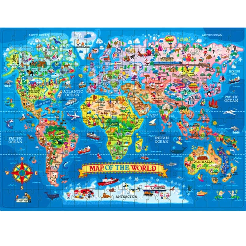 Puzzle Mappemonde - 200 pièces